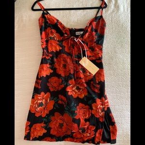 Red/Black Floral Mini Dress